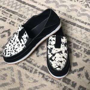 Cow print shoes